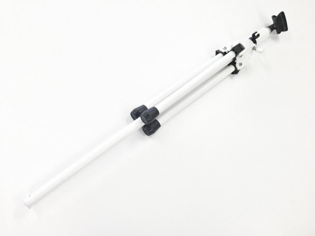 KC MCS-4400WH White Straight Microphone Stands (Set of 6) (Soft Case and Microphone Holder Included)
