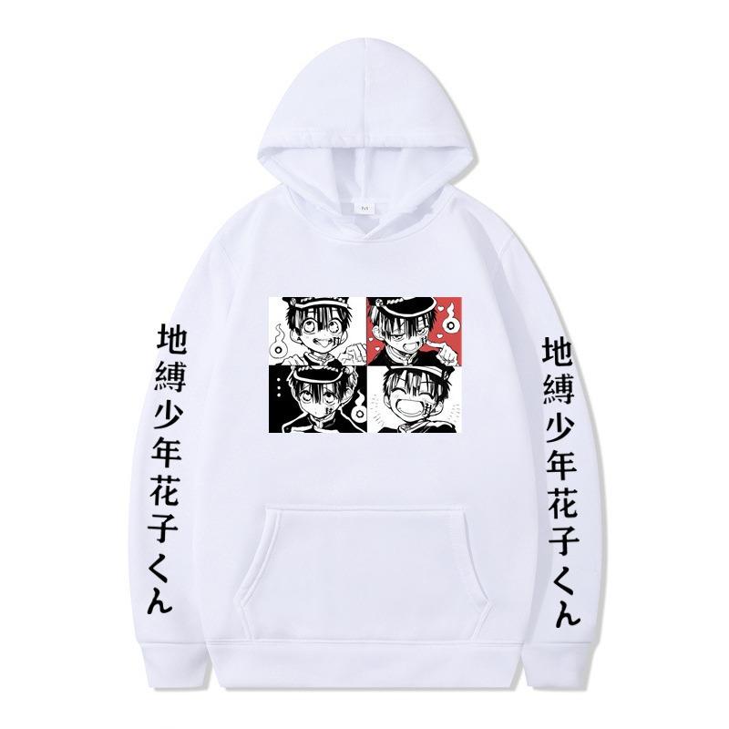 Japanese Animation Toilet-Bound Hanako-kun Hoodies Print Sweatshirt Unisex Autumn Winter Fleece Streetwear Tops Sudaderas
