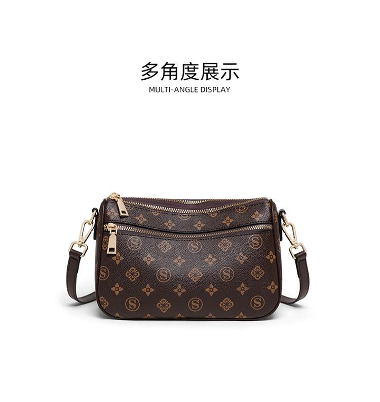 Bag Women's Bag Fashion Crossbody Bag Large Capacity Shoulder Bag Women's Bag Retro Middle-aged Mother Bag