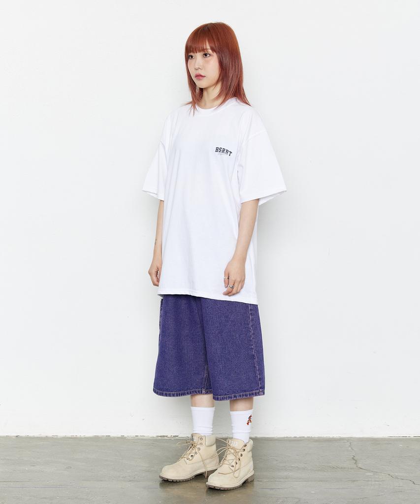 Bieseulaebis Carpenter Loose Fit Denim Shorts Purple