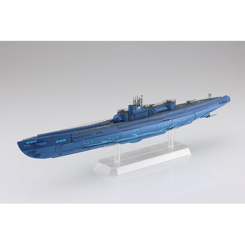 Aoshima Bunka Kyozai (AOSHIMA) 1/350 Scale Ars Nova Submarine Blue Steel I-401, Approximately 260mm, PS Plastic Model