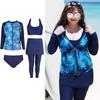 Women's Plus Size Long Sleeve Slimming Jellyfish Wetsuit - Conservative Sun Protection Swimwear