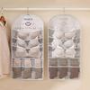 Double Sides Underwear Storage Hanging Bag Wall Mounted Sundries Hanger Storage Bags  for Home