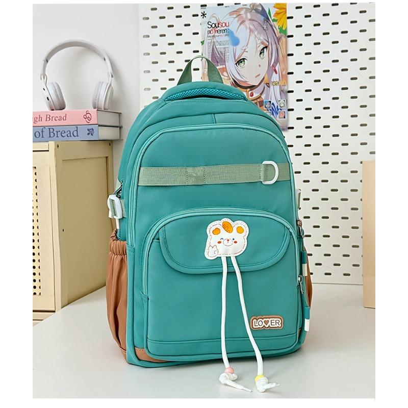 New Junior and Senior High School Students' New Lightweight and Lovely High Value and Large Capacity Multifunctional Backpack with Contrasting Colors.