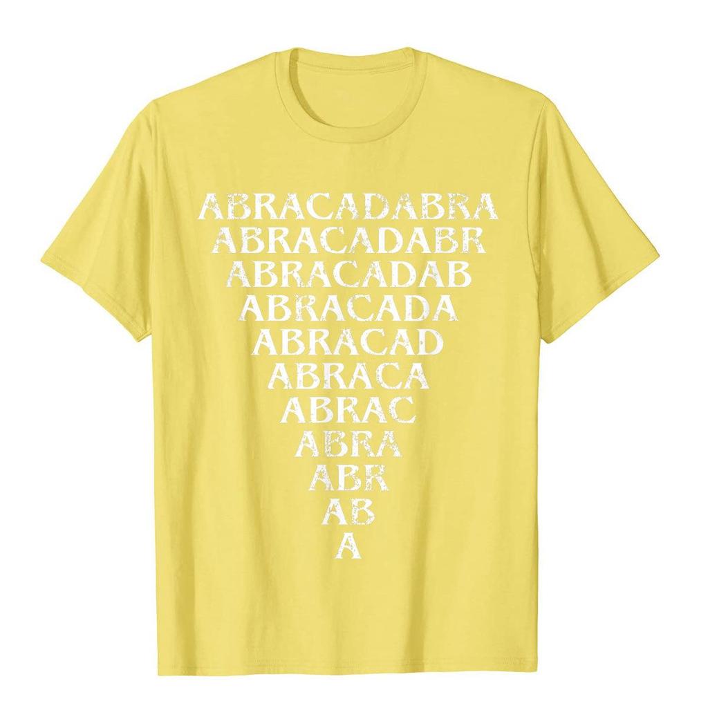 Abracadabra Triangle Amulet Magic Abracadabrangle Occult TShirt Cotton T Shirt For Unisex Normal T Shirt Cartoon Plain