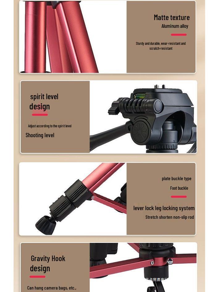 Portable Desktop & Floor Standing Tripod with Ring Light for Live Streaming & Photography