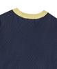 BEYOND CLOSET [Collection Line] Modern Art Stitch Long Sleeve Navy