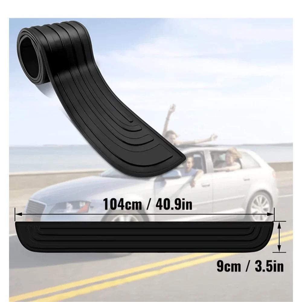 Universal Rear Bumper Guard - Car Trunk Door Sill Plate Protector, PVC Rubber Protector Strip for Bumper Reinforcement 1pc