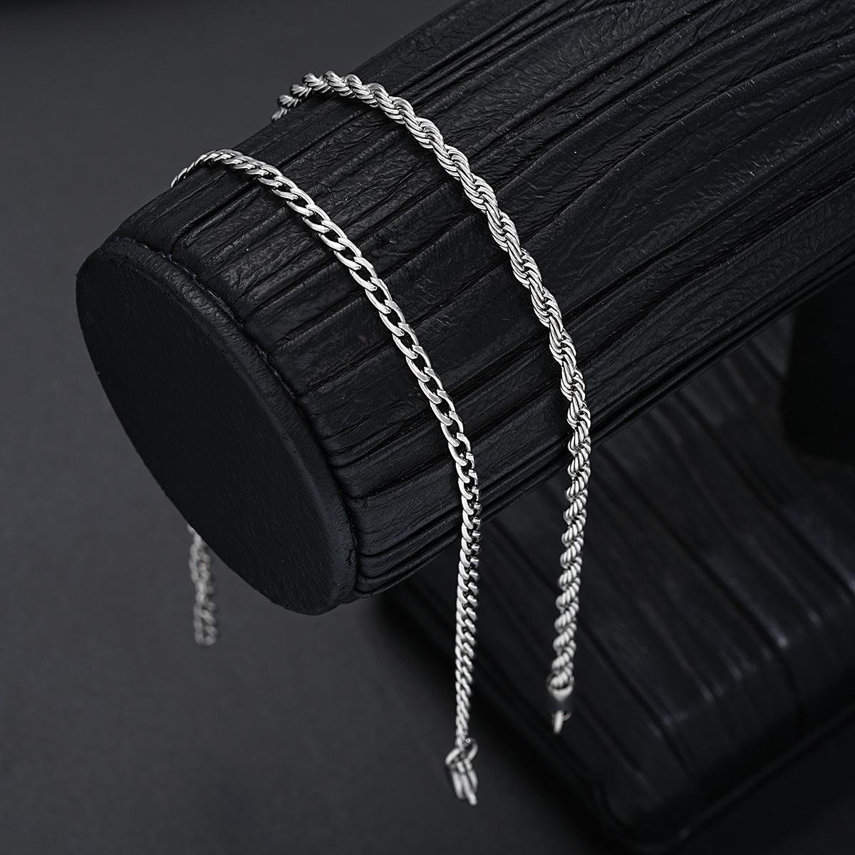

2 Pcs/Set Simple Stainless Steel Bracelet For Men Women Hip-Hop Snake Bone Chain Jewelry Trendy Party Accessories Bracelets 2026