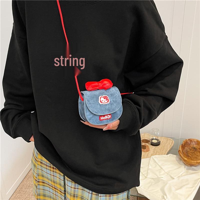 Little Princess Korean Style Mini Crossbody Bag - Fashionable Bow Coin Purse for Girls