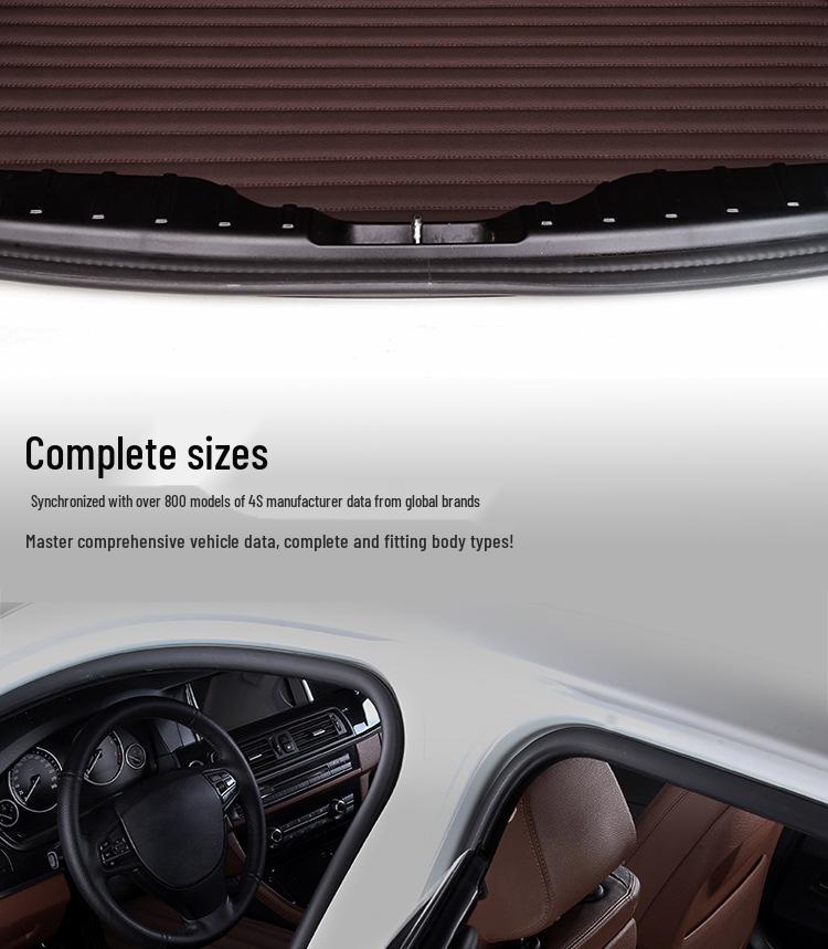 Fits 99% of Car Models: Genuine Cowhide Leather Trunk Mat