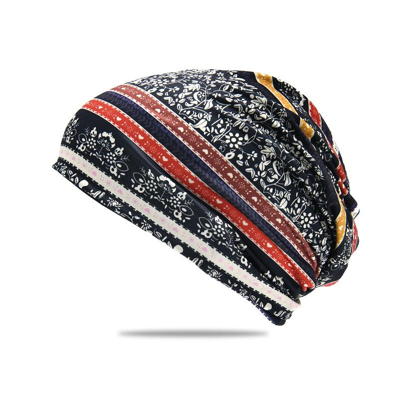 Popular Baotou Stacking Hat Men's and Women's Pullover Hat Scarf Dual-purpose New Printed Headscarf Hat Head