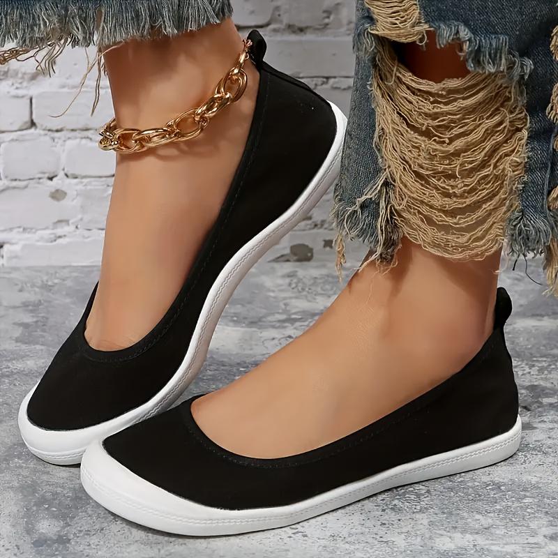 Black Canvas Casual Comfortable Lightweight Classic Convenient Fashionable Breathable Wear-resistant Soft Sole Canvas Sports Shoes