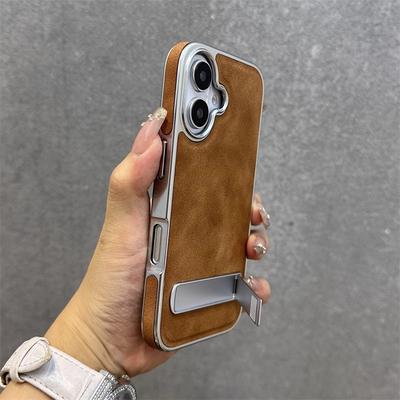 Invisible Bracket Case Suitable for IPhone16proMax Mobile Phone Case Leather 15 Apple 14 Anti-fall Protection Case