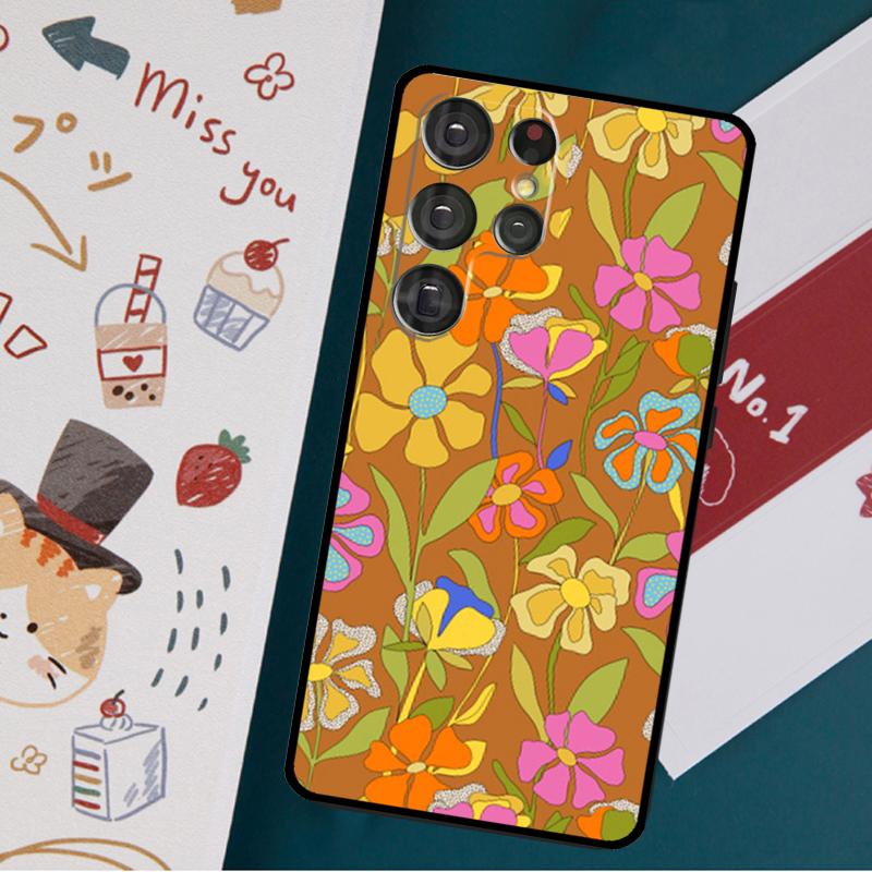 Flower Power Deformed Love Phone Case For Samsung Galaxy S23 S21 S22 Ultra S8 S9 S10 Note 10 Plus S20 FE Cover Funda