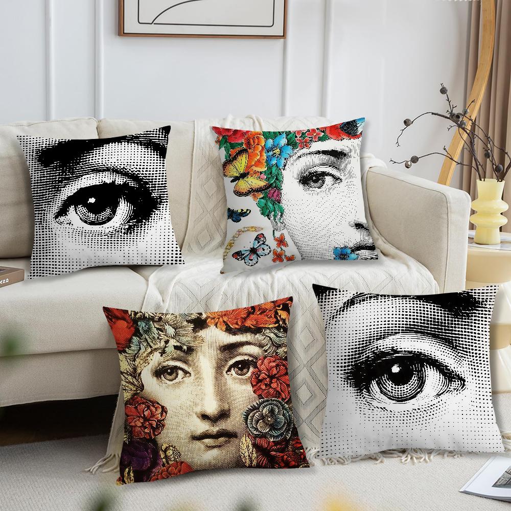 Soft Pillow Girl Case for Sofa Living Room Art Face Home Office Decor Protective Covers P-Piero F-Fornasettis Modern