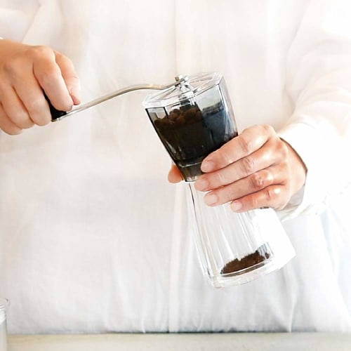 HARIO Octo Ceramic Coffee Mill Hand Ground Coffee Mill Octo MOC-3-TB Transparent Black