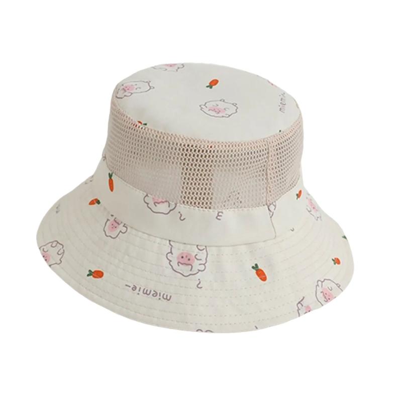 Chapeau Bob Queue de Cheval Élégant Respirant Chapeau de Pêcheur pour Enfants Joli Chapeau de Forme pour Plage Camping