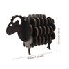 Wood Coasters Animal Sheep Drink Set for Holiday Kitchen
