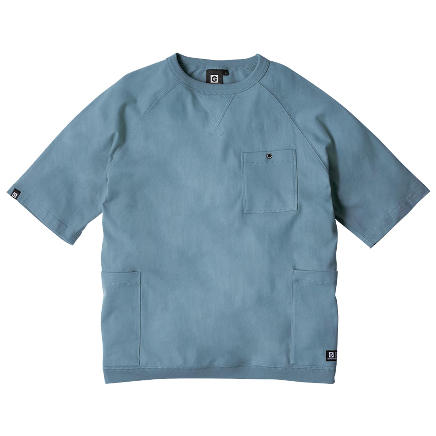 

5 Pocket Short Sleeve Surf Blue 4L [Cocos Nobuoka] G-947 T-Shirt