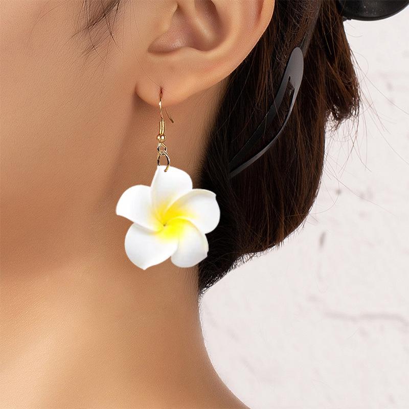 Plumeria Earrings - Versatile Travel & Daily Wear, 8 Color Options