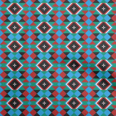 Cotton Flex Stoff, mittelblau, geometrisch, zum Nähen, Basteln, Projekte, Stoffdrucke, Meterware, 101,6 cm