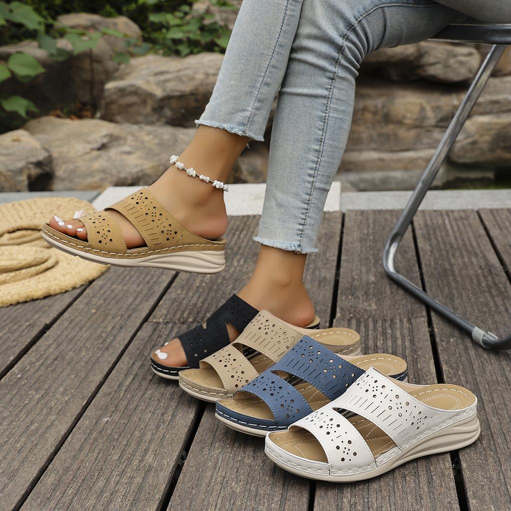 Fashion Women Slippers Summer Luxury Designer Shoes Women Anti-slip Outdoor Wedges Slippers Fashion Beach Platform Sandals Slides Women