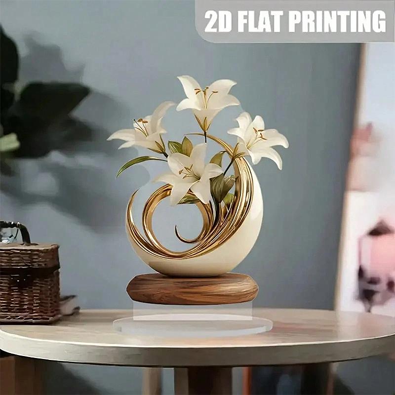 Minimalist Luxury Mother'S Day Desktop Flower Acrylic Art Decoration