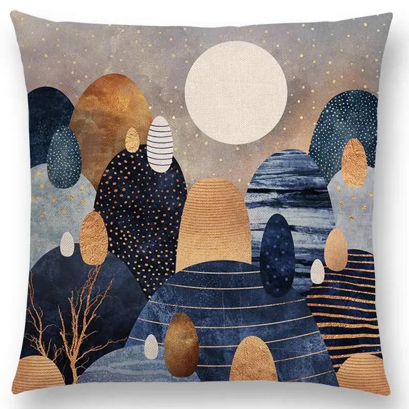 New Colorful Rocks Candy Gems Stained Glass Abstract Blocks Geometric Art Prints Cushion Cover Car Sofa Throw Pillow Case