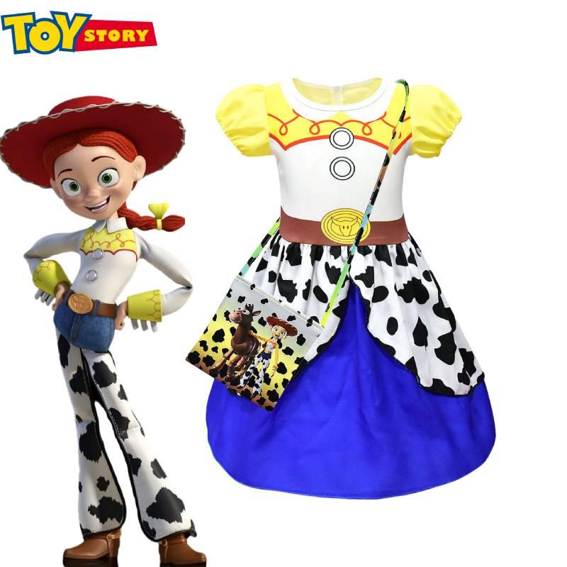 Cotton Princess Dress For Girls Alice Style Short Sleeve Lovely And Charming Ideal For 90-140cm Height