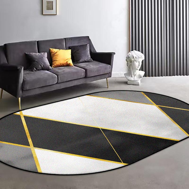 Nordic Geometric Oval CARPET LIVE ROOM Luxury Home Decoration Bedroom Large Area Oval Rugs Washable Antiskid Floor Mats Lounge