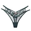 Hollow Out Transparent G-string Female Flower Embroidery Pearl Underpants Women Sexy And Hot Mesh Elastic Underwear bragas sexys