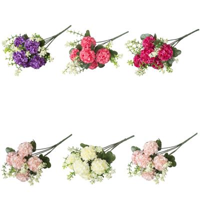 10 Bouquet Fake Flowers  Long-lasting 5 Heads Realistic Artificial Hydrangea Bouquet Garden Supplies