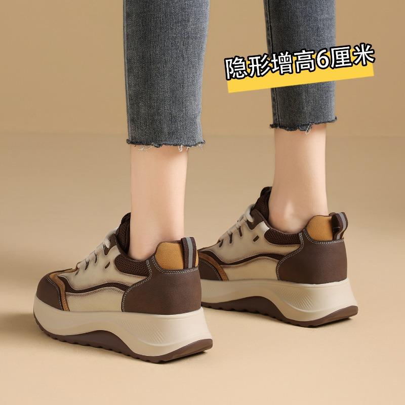 cm color matching Forrest Gump shoes women's new autumn lightweight soft-soled women's shoes versatile moral training heightening dad shoes