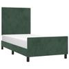 VidaXL Bed Frame with Headboard Dark Green 90x200 Cm Velvet3125614