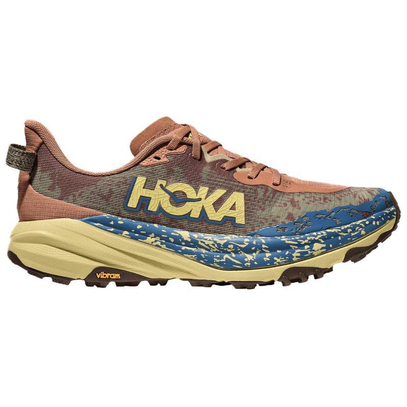 HOKA ONE ONE Speedgoat 6 Cushioning, Breathable, Supportive Low Top Trail Running Shoes Men's Brown Sneakers 1147791-MPLC