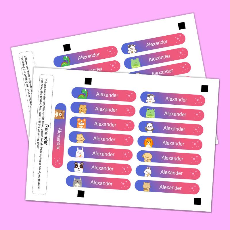 Personalized Waterproof Name Stickers Custom Labels For Kids Bottles  School Gear Eco-Friendly Reusable Diy Craft Materials