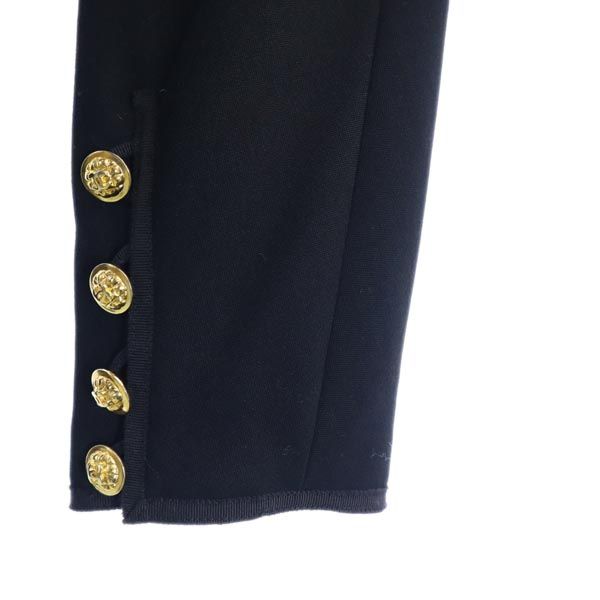 Chanel 20172 Coco Gold Button Suit Jacket 42 Black Vintage Women Used
