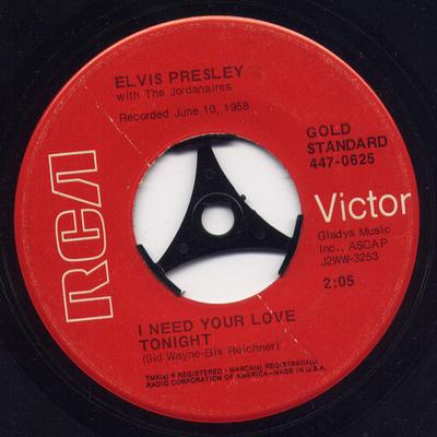 7inch Record ELVIS PRESLEY, THE JORDANAIRES - (Now And Then There's) A Fool Such  4470625 RCA Victor 1970 US Rock Used