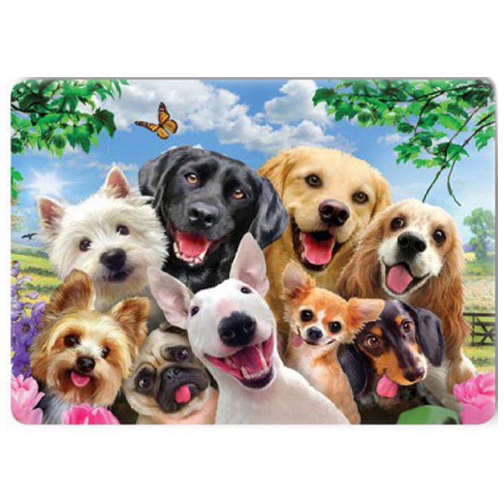 Les Trésors De Lily [Q9200] - Multicolored 'Dogs' Metal Magnet (selfie) - 9x6. 5cm