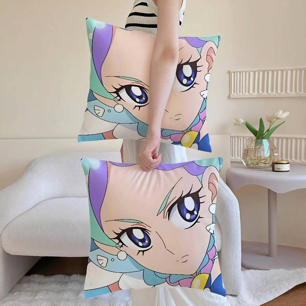 Cure M-Mermaid Pillow Case Sofa and Living Room Decorative Cushion Covers Dust-proof and Mite-proof Invisible Zipper
