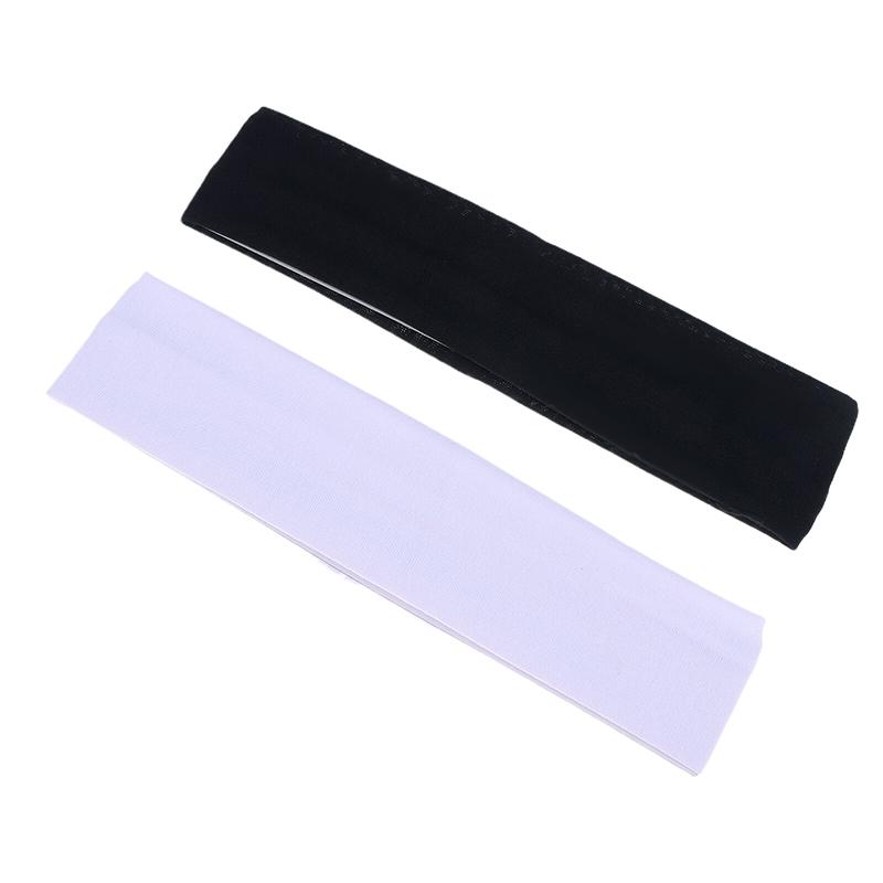 2Pcs Unisex Summer Sports Yoga Headband Simple Adjustable Running Sweat-Absorbing Elastic Single-Color Hair Band