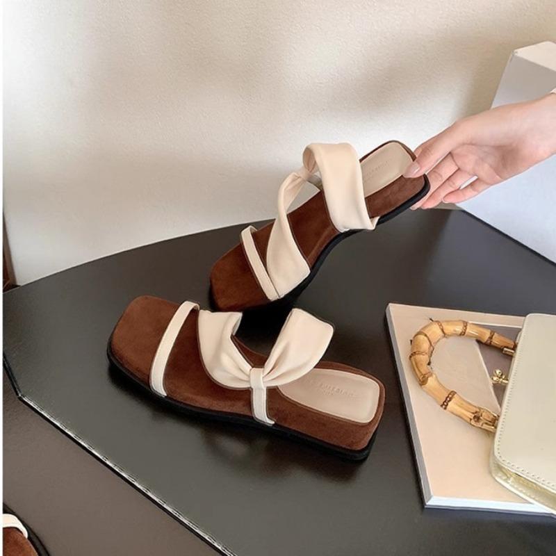 

Square-toed Height-increasing Thick-soled Looped Beach Shoes and Women s Flip-flops 35 абрикосовий