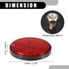 Partuto Set of 6 2.20"x0.31" Universal Reflectors - Round Motorcycle Safety Reflectors for Improved