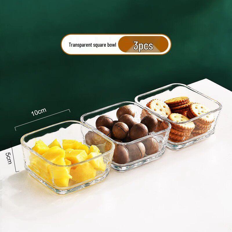 Starred Square Glass Dessert Fruit Bowl