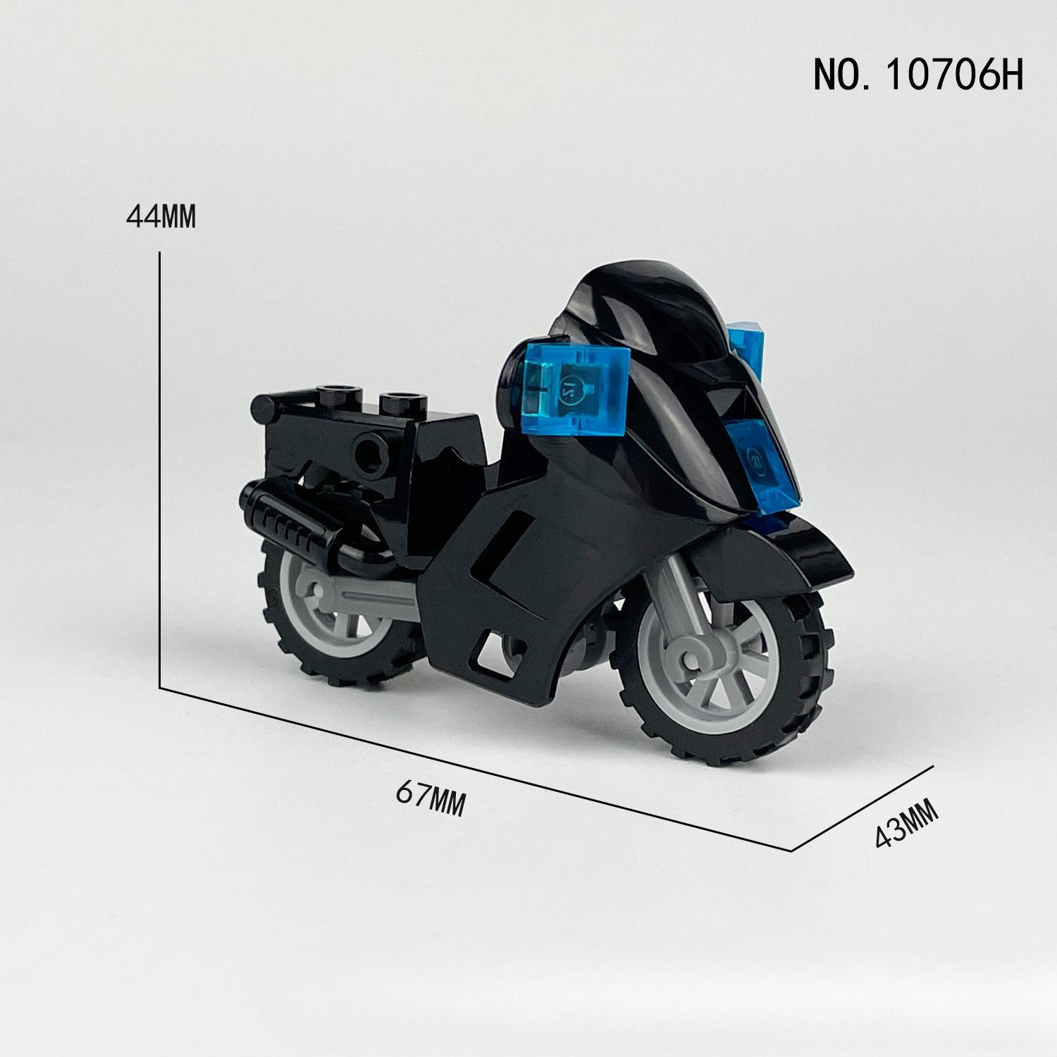 

10706A Raptor Patrol Multi-Motocycle White Car Model Children Assembled Building Block Toys