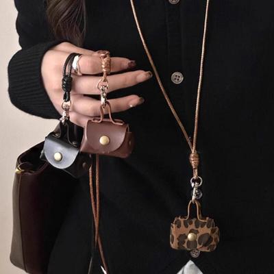 Monora Hopi Leopard Earphone Storage Long Bag Necklace