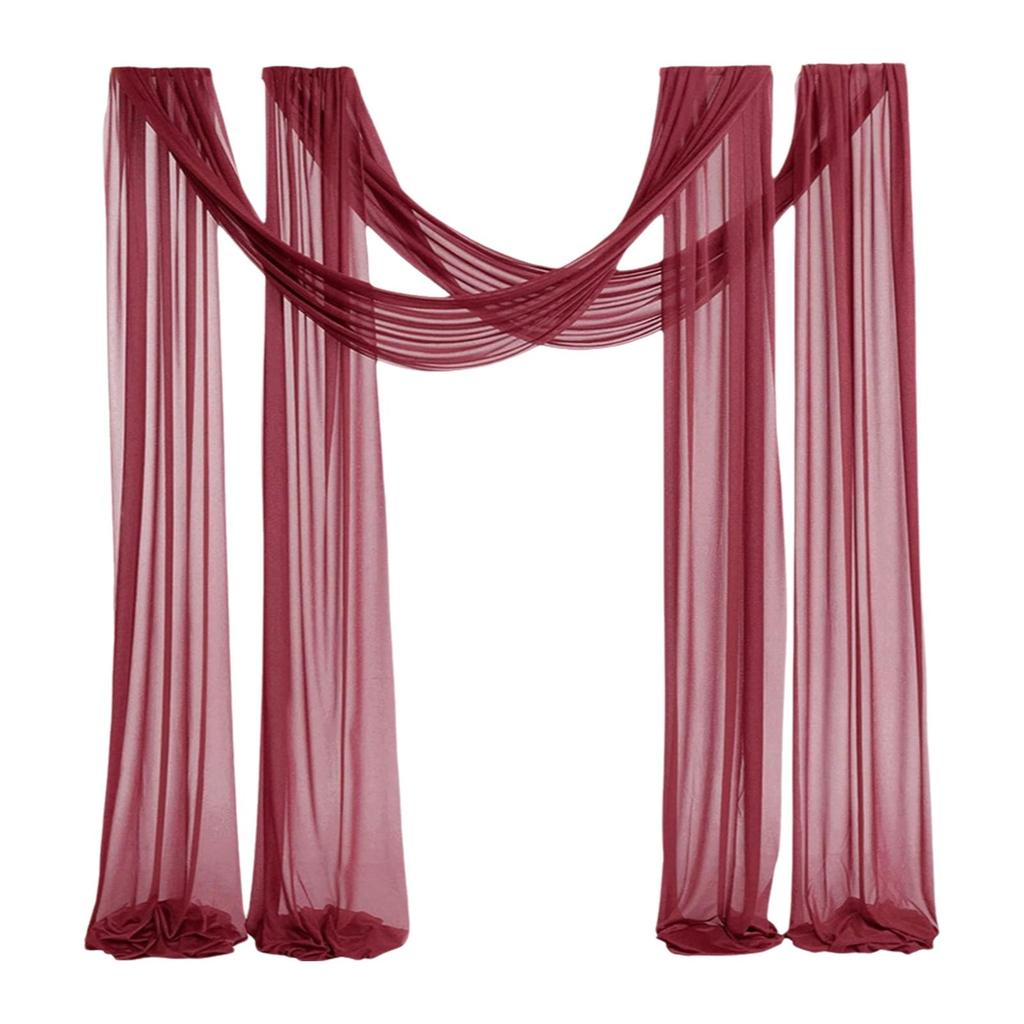 Arco de casamento Chiffon Cortina Caminho de mesa Caramanchão Cortina Decorativa Leve Capa de pano