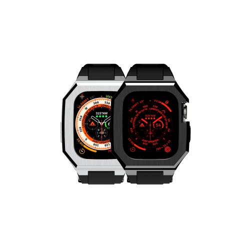 

[HANDYHAND] HANDYHAND X Apple Watch Повноцінний металевий корпус-чохол з нержавіючої сталі з металевим ремінцем для Apple Watch Ultra 49 мм 49mm / Black