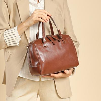 Genuine Leather Boston Tote Handbags For Women Trend Designer Pillow Tote Ladies Shoulder Crossbody Bags